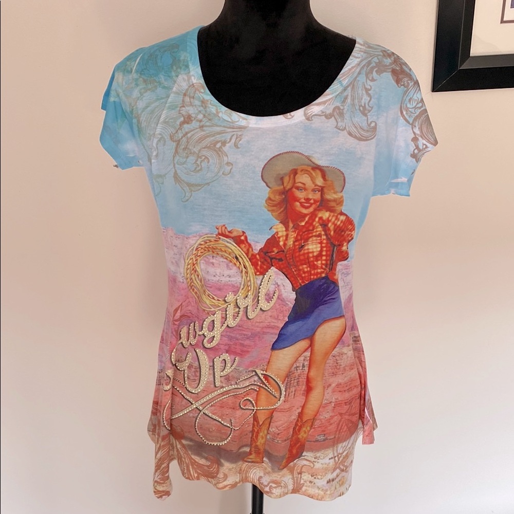 Sweet Gisele Cowgirl Up Teeshirt